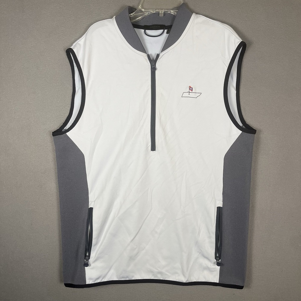 Greyson Men's Half Zip Vest Size M Golf Performance Athletic Preppy‎